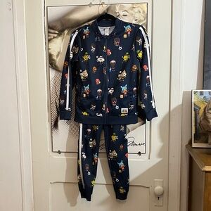 Toca Life H&M Navy Kids Character Zip-Up set with Multicolor Prints